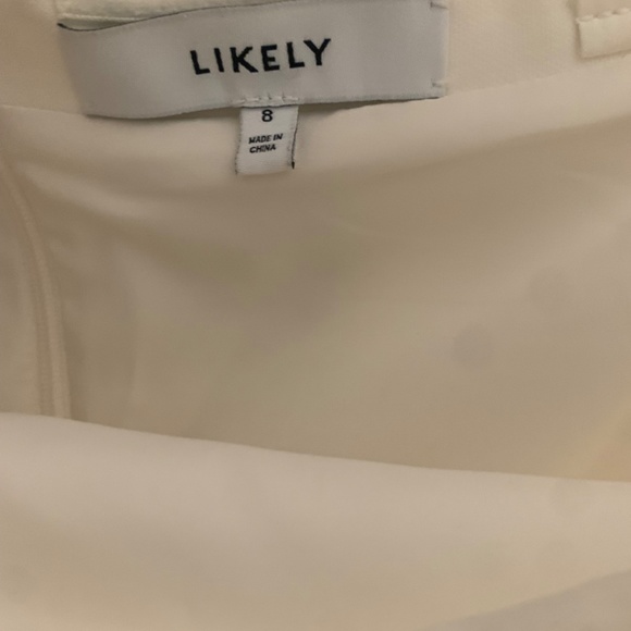 Likely- Katy White Mini Dress with Feathers - Picture 4 of 7